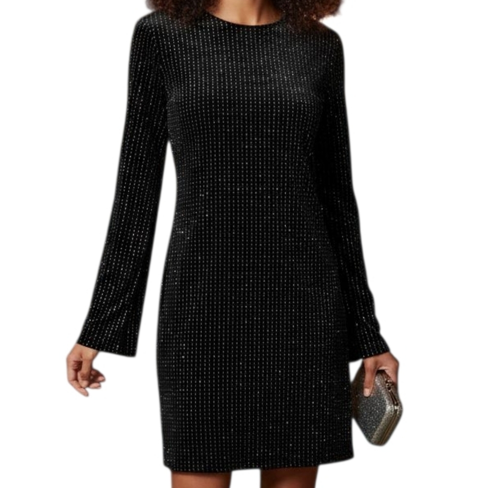 Sparkle Velvet Holiday Party Dress Whimsigoth Black Cocktail NWT